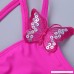 iiniim Kids Girls Two Piece Butterfly Tankini Swimsuit Swimwear Bathing Suit Tops with Skirted Bottoms Rose B07DNYRPQD